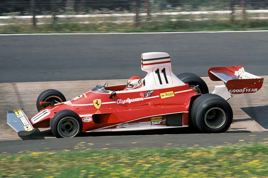 Clay Regazzoni racing in Ferrari 312T Clay Regazzoni in Ferrari 312T racing