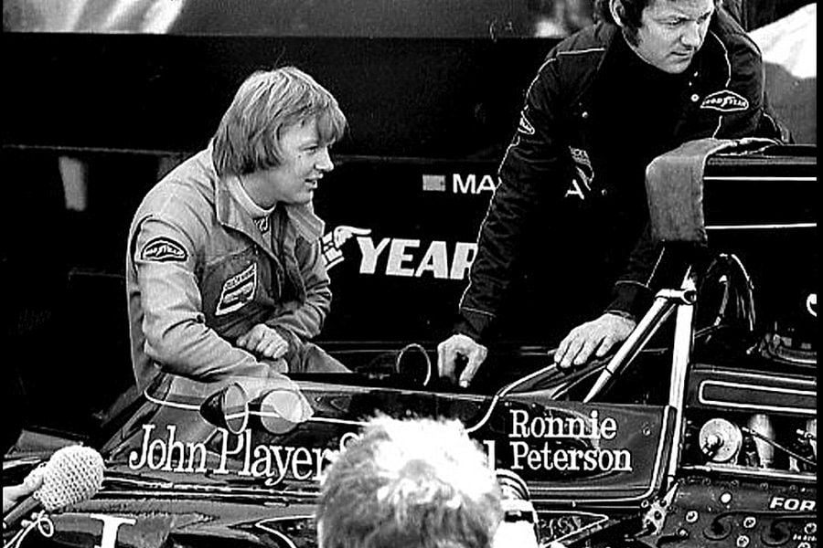 Ronnie Peterson Ronnie Peterson, Anderstorp, 1974, black and white