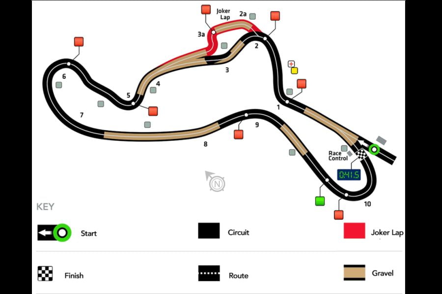 Map of Holjes rallycross circuit Holjes rallycross circuit layout/map