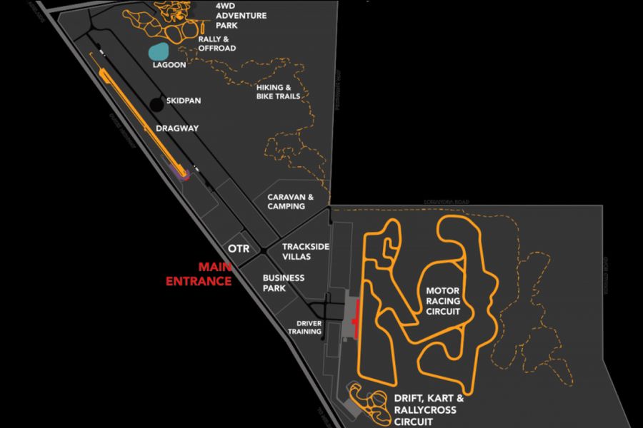 Bend Motorsports park map The Bend Motorsport Park map/track layout