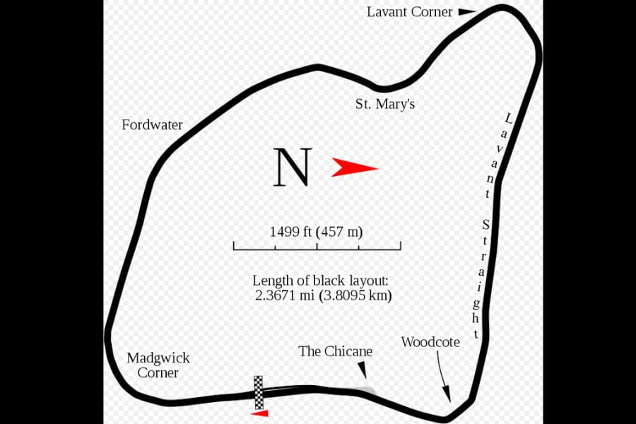 Goodwood Circuit map Goodwood Circuit map/track layout