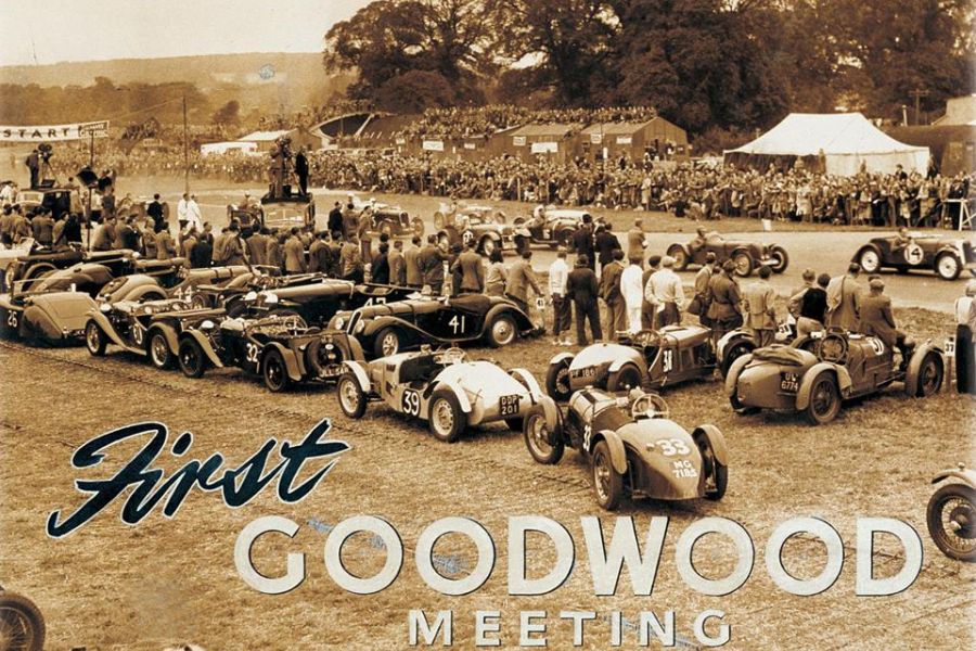 First ever Goodwood meeting, 1948 Goodwood Circuit first meeting, September 1948, sepia