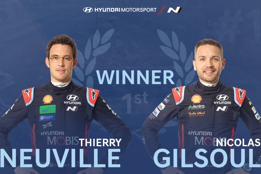 2020 Rallye Monte Carlo, Thierry Neuville, Nicolas Gilsoul winners