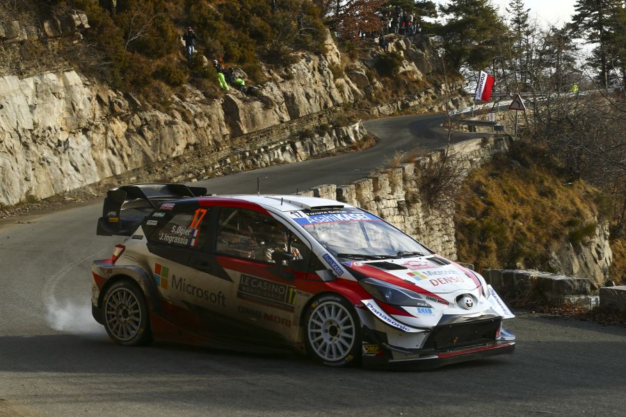 Sebastien Ogier and Julien Ingrassia in the #17 Toyota Yaris WRC