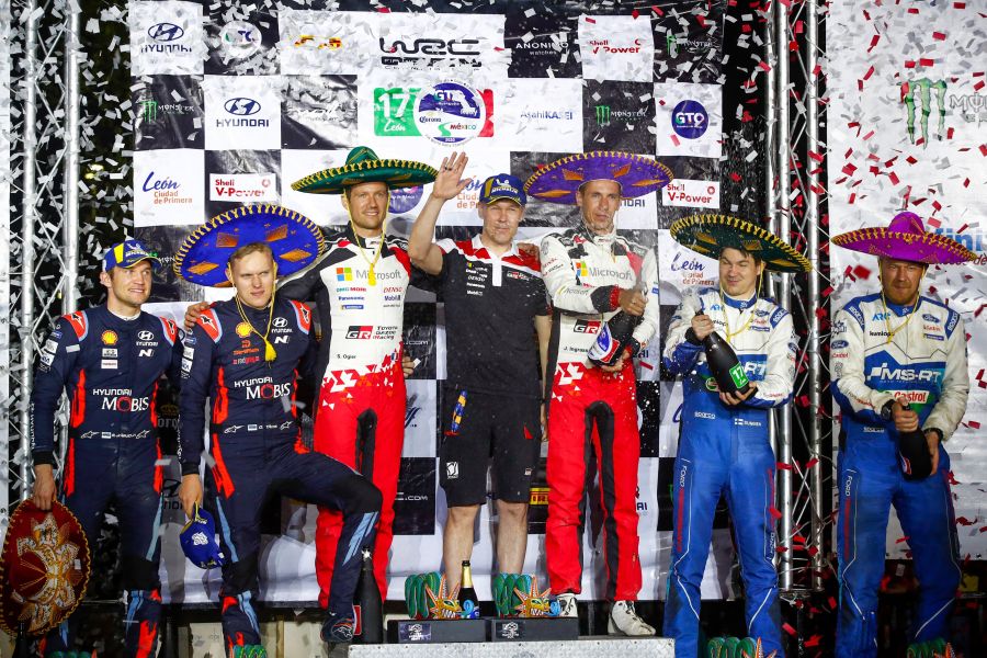 2020 Rally Mexico podium